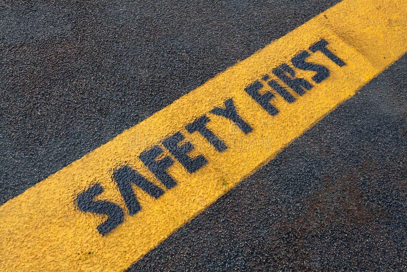 Safety sign on road royalty free stock photography Safety sign on road royalty free stock photography