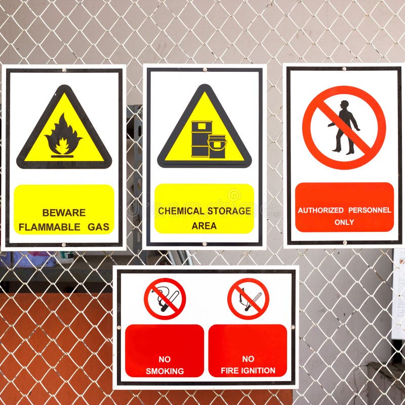 Safety Signs Board In Factory Stock Image Image of blade, boots 32581947