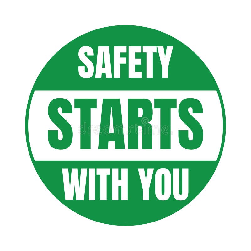 Safety Starts with You Symbol Icon Stock Illustration Illustration of