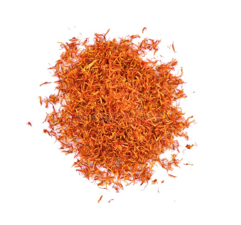 Safflower isolated stock image. Image of safflower, green 20601265