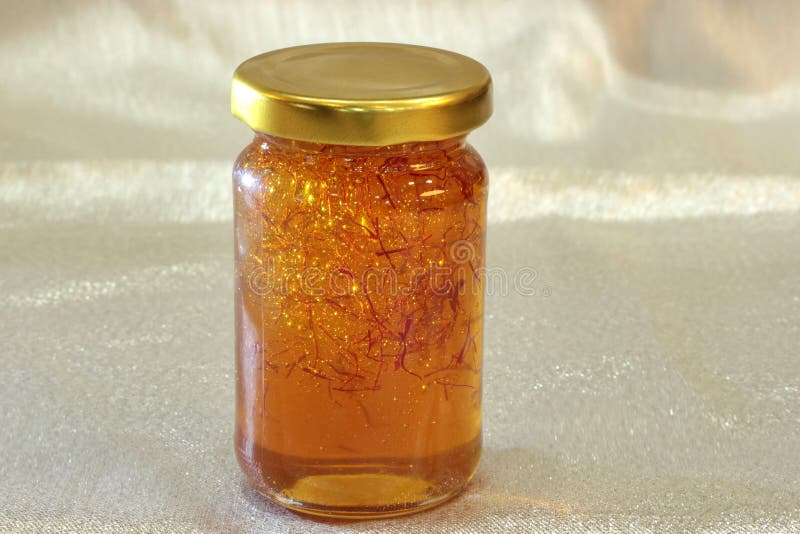 Saffron honey stock image. Image of gold, gourmet, flower 188410647