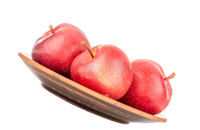 Saftige, süße Äpfel, makro isoliert auf weißem Hintergrund oben oder schwarz Hintergrund. stockbild