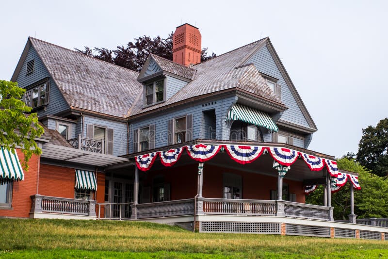 Sagamore Hill Theodore Roosevelt Home lizenzfreie stockbilder Sagamore Hill Theodore Roosevelt Home lizenzfreie stockbilder