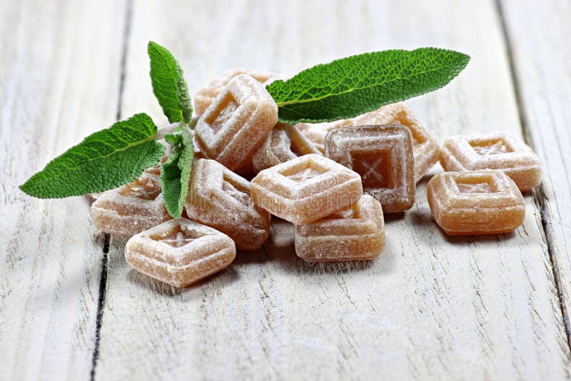 Sage candies stock image. Image of oils, medicine, lozenges 64773261