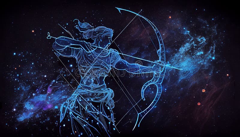 Sagittarius, Zodiac Constellation, Astrology. AI Generated Stock ...