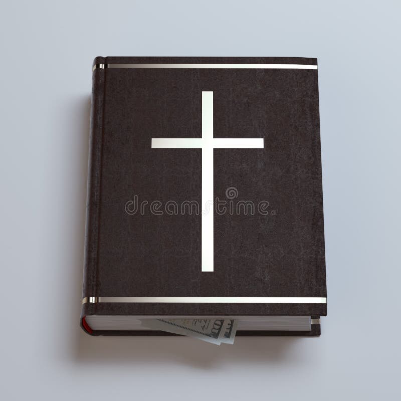 Sagrada Biblia y dinero imagen de archivo libre de regalías Sagrada Biblia y dinero imagen de archivo libre de regalías