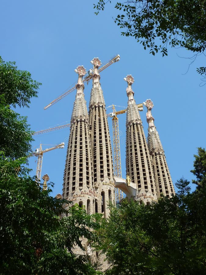 Sagrada Familia Church, Barcelona, Spain Stock Image - Image of ...