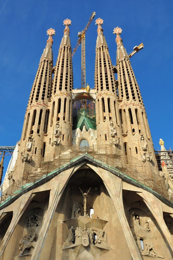 Sagrada Familia Renovation, Barcelona, Spain Editorial Photo - Image of ...