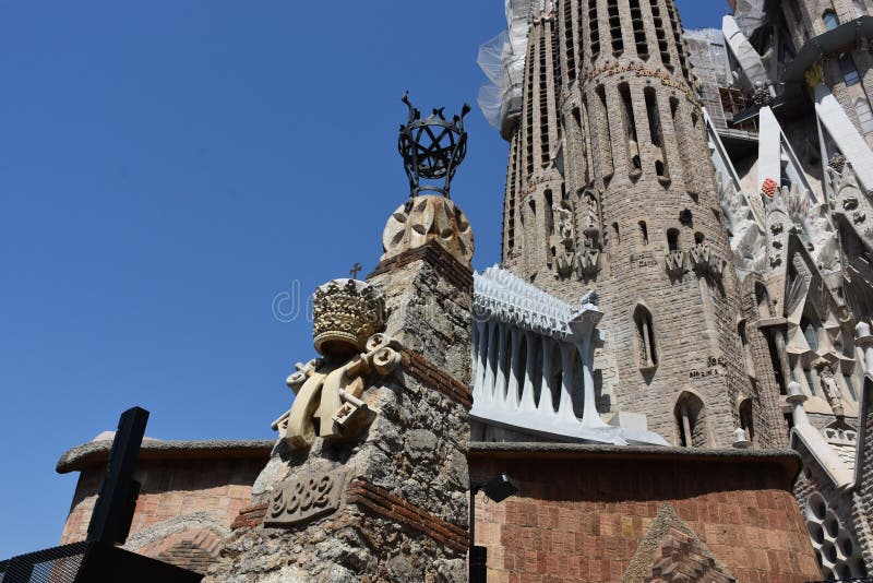 Sagrada familia în Barcelona stock image