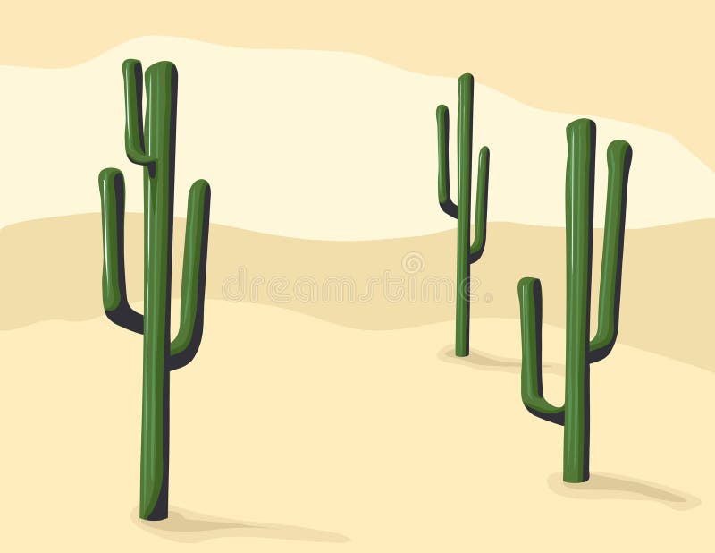 Saguaro Cactus stock vector. Illustration of summer, background - 4291555