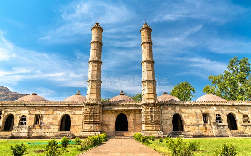 Sahar Ki Masjid bij Archeologisch Park champaner-Pavagadh Een Unesco-erfenisplaats in Gujarat, India stock fotografie Sahar Ki Masjid bij Archeologisch Park champaner-Pavagadh Een Unesco-erfenisplaats in Gujarat, India stock fotografie