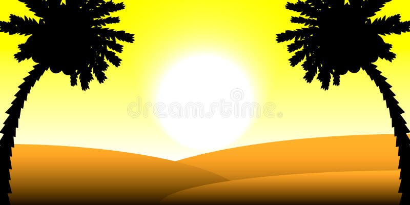 Sahara desert stock illustration
