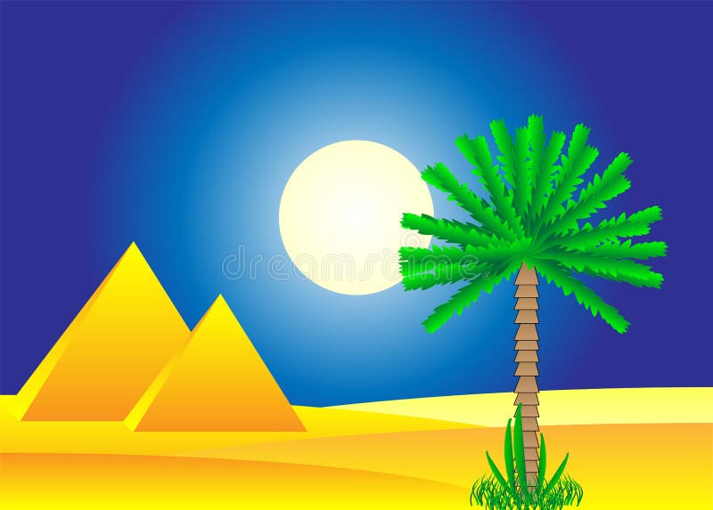 Sahara desert vector illustration