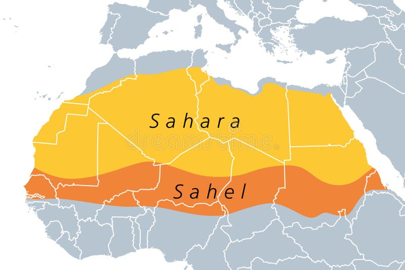 Sahel Desert World Map