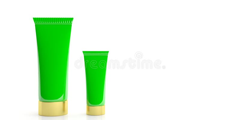 Sahnerohre auf weißem Hintergrund Abbildung 3D lizenzfreie abbildung