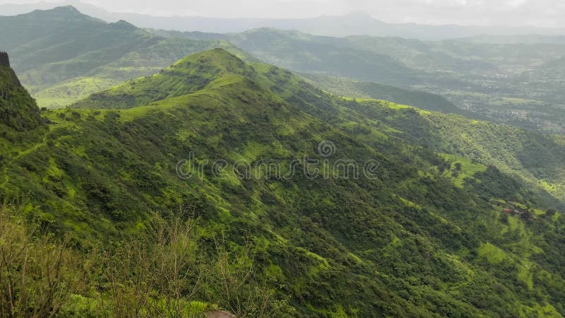 Sahyadri Mountains Range in Monsoon Stock Photo - Image of green ...