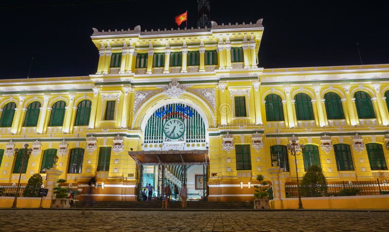 Saigon Central Post Office stock photo. Image of postal - 52801350
