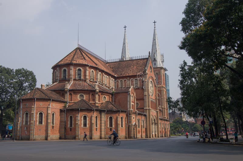 Saigon Notre-Dame Basilica Cathedral, Vietnam Editorial Image - Image ...