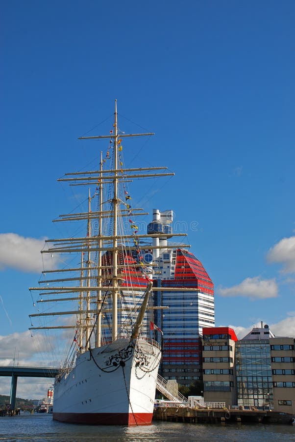 Sail Ship in Gothenburg Harbor Stock Photo Image of large, vessel 4630648