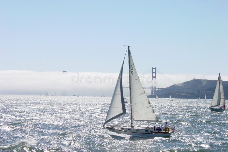 Sailboat and The Golden Gate