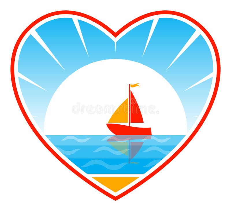 Sailboat in heart