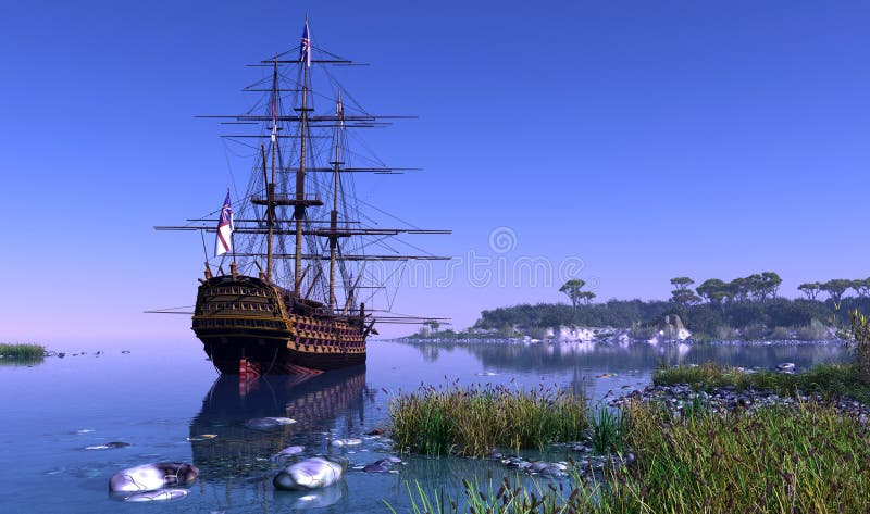 Sailboat in the lagoon