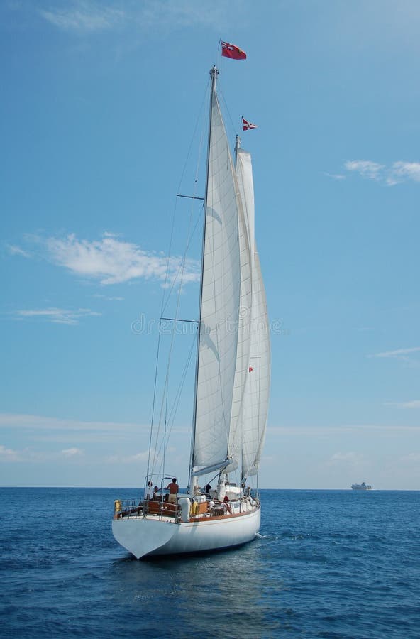 Sailboat leaving the harbor