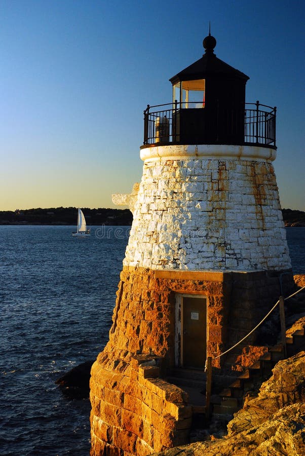 Newport, Castle Hill Lighthouse royalty free stock photography Newport, Castle Hill Lighthouse royalty free stock photography