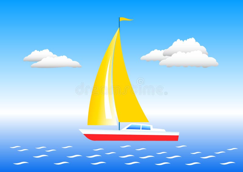 Sailboat on a sea