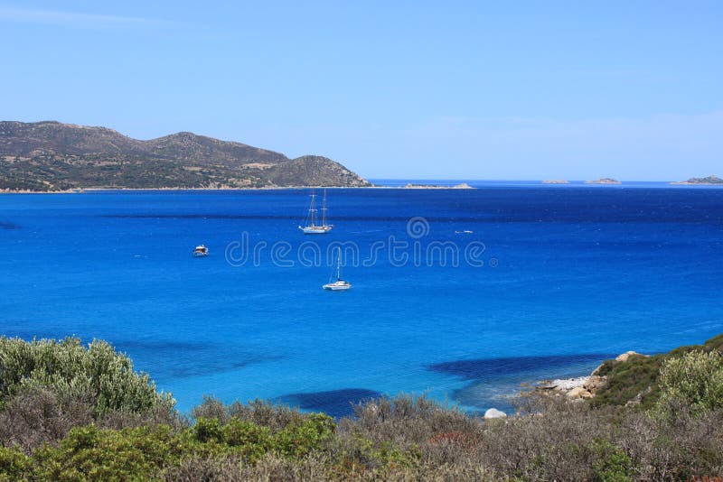 Sailboat in the sea of ​​Sardinia