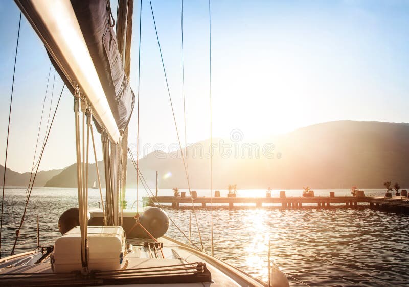 Sailboat on sunset