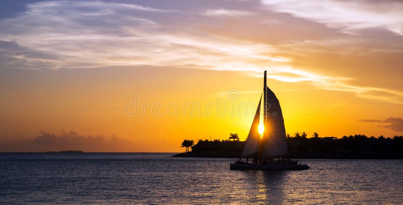 Sailboat at sunset