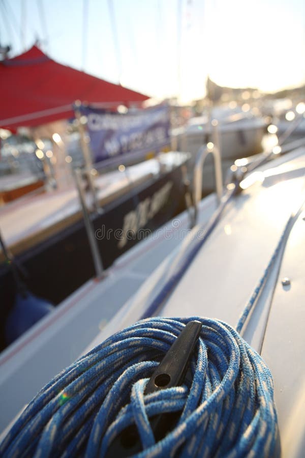 Sailboater S Equipment on Yacht Stock Image Image of sail, sailboat