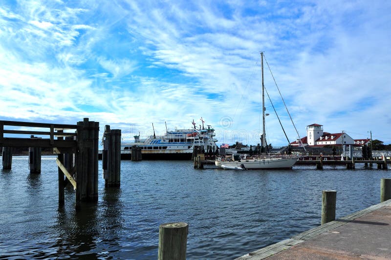 Sailboats Docked at Ocracoke Island