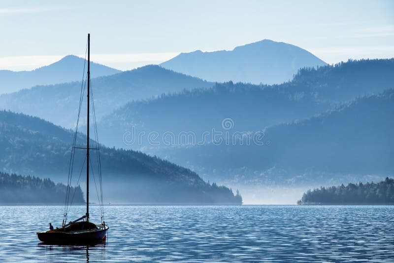 Sailboats and mountains