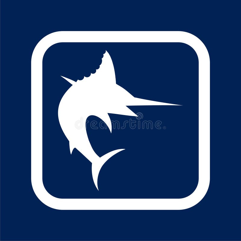Sailfish Icon Saltwater Fish Vector Illustration Stock Vector