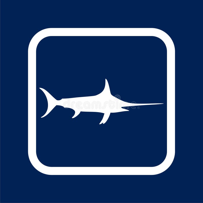 Sailfish Icon Saltwater Fish Vector Illustration Stock Vector