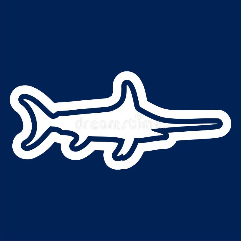 Sailfish Icon Saltwater Fish Vector Illustration Stock Vector