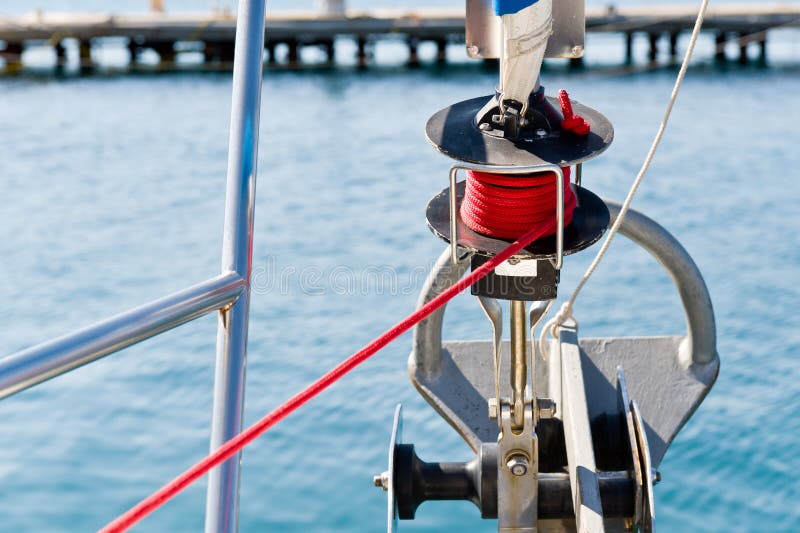 Sailing Boat Genoa Furling System Stock Photo Image of journey, sheet