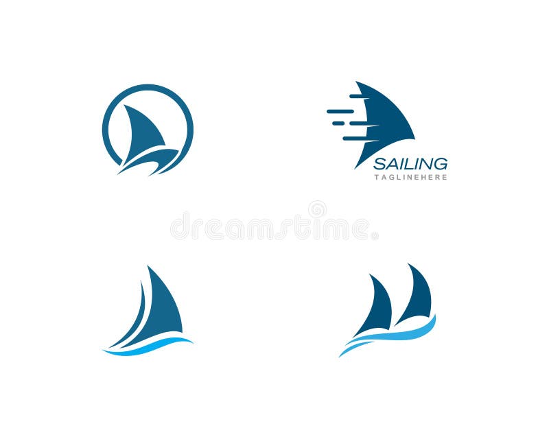 Sailing boat logo Template stock vector. Illustration of trip 134810330