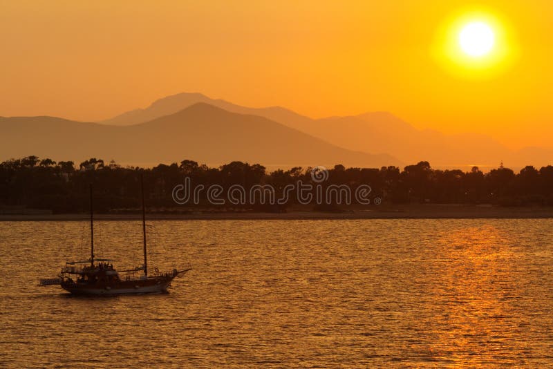 Sailing Boat at Sunset