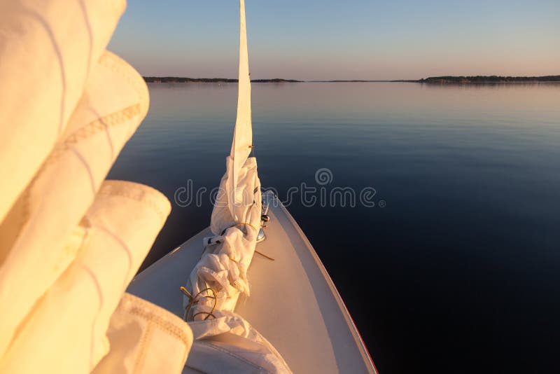 Sailing Boat in the Swedish Archipelago Stock Image Image of islands