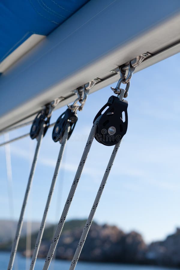 Sailing Boat Winches and Ropes Stock Image Image of lifestyle