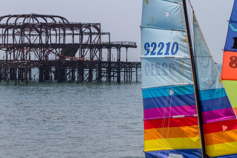 Sailing in Brighton editorial stock photo. Image of boats 89453468