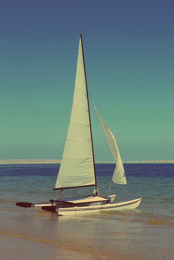 old catamaran boat