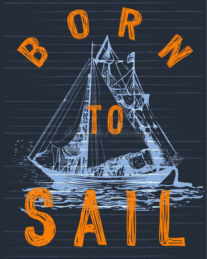 Sailing club tee poster graphic