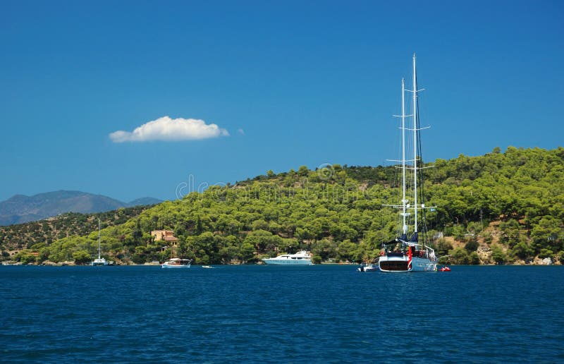 Sailing with Wind in Adriatic Sea Stock Image Image of active, boat
