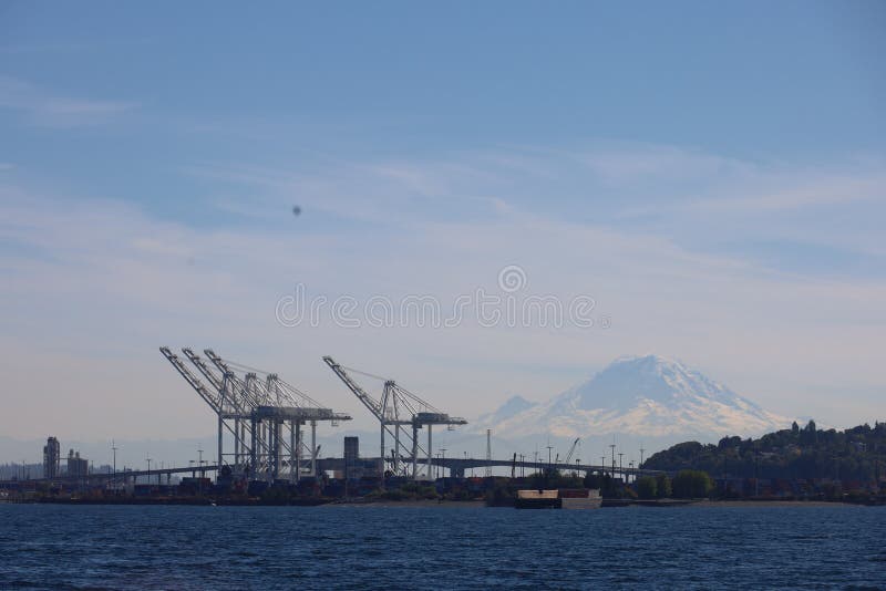 Sailing on the Lake Near Downtown Seattle Editorial Stock Photo Image