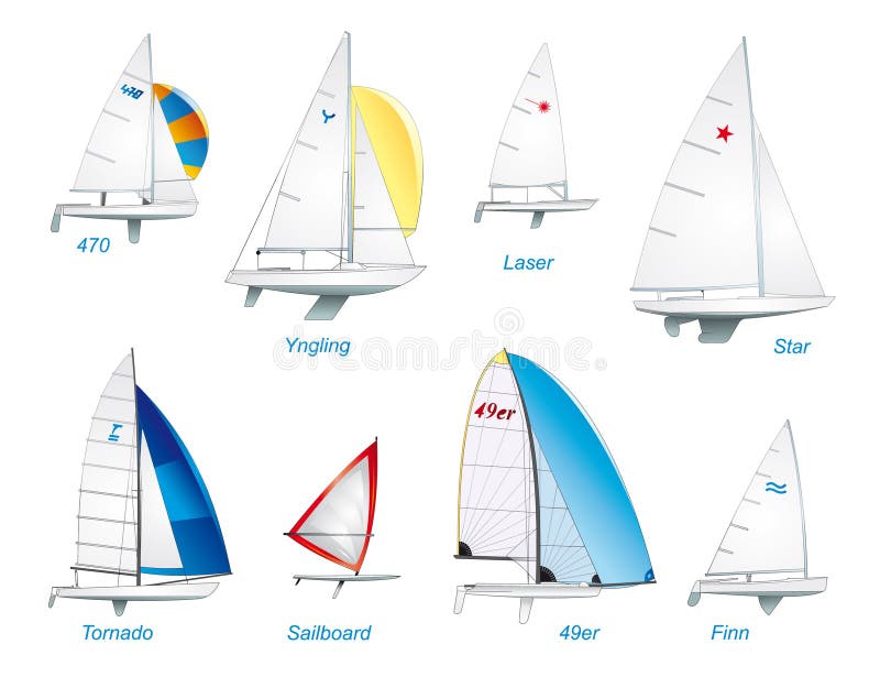 Sailing. Olympic Sailboat Classes Royalty Free Stock Photo ...