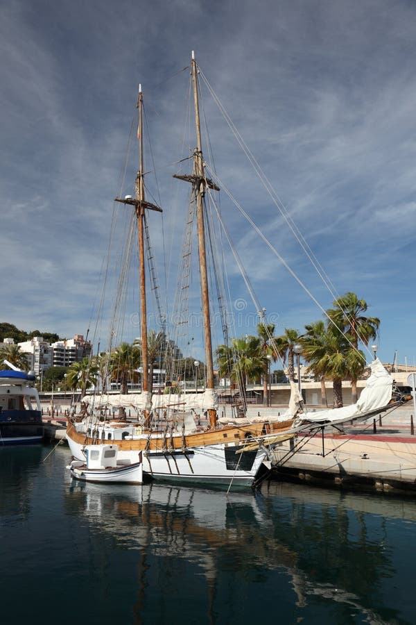 Sailing Ship in Cartagena, Spain Stock Image Image of spanish